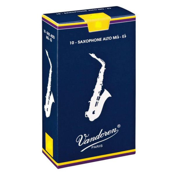 Vandoren Traditional Alto Saxophone Reeds (Box of 10)- Size 5