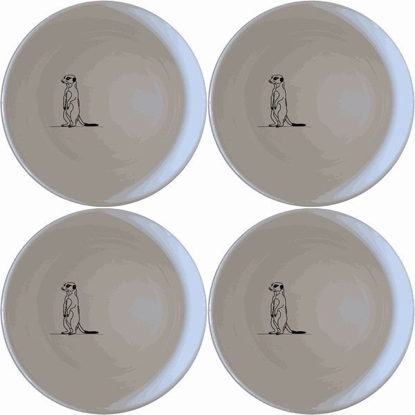 Meerkat Standing Hind Legs Bowl Set of 4 - Range 4