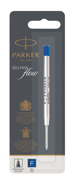 Parker Quink Flow Refill Ballpoint Pen - Fine Nib - Blue Ink