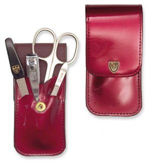 Kellermann 3 Swords Manicure Set Laquered Burgundy 5802 P N