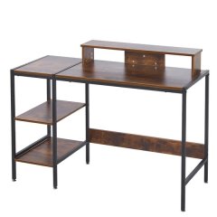 Desk With Side Frame And Monitor Mount
