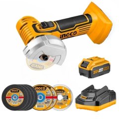 Ingco - Mini Cut-off Tool/Grinder - 20V with 4Ah Battery and Charger