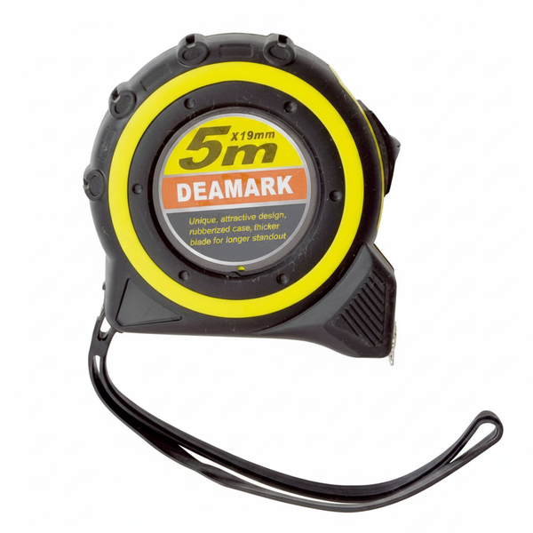 Deamark 5m x 19mm Metric Tape Measure - Yellow/Black