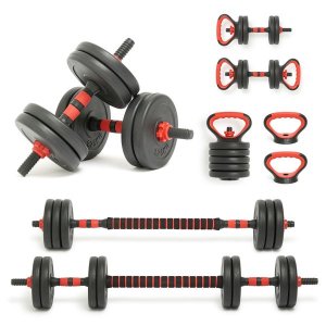 GetUp 4-in-1 Adjustable Weight Set (Barbell, Dumbbell Kettlebell and Push-Up Handle) - Various Sizes