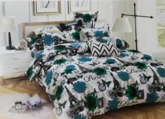 Red Eiffel Tower Duvet Cover Set