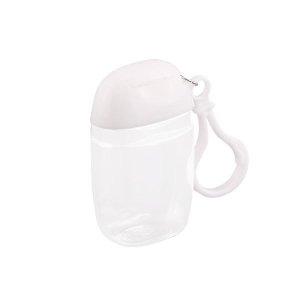 Mihuis 30ml Hand Sanitizer Flip Top Plastic Bottle with Hook (Pack of 3)
