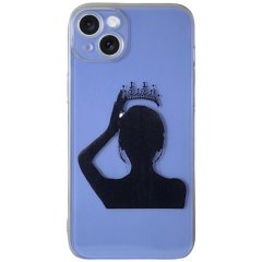 Clear - Phone Case with Queen Print - Iphone 14 Plus