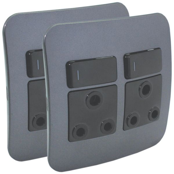 Veti Double Switched Plug Wall Socket - Pack of x2 (VG22B)