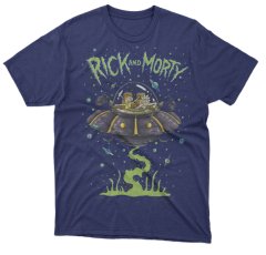 Rick N Morty - space - YOUTH Navy T-shirt