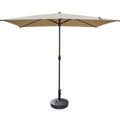 Heartdeco Rectangle Patio Parasol Sunshade with Base Set -3m x 2m