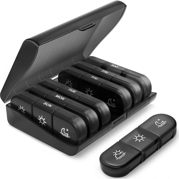 Compartmentalized Pill Box Pill Organizer