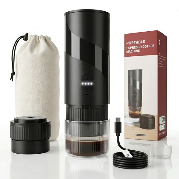 Topika Travel Coffee Maker, Portable Espresso, 20 Bar Camping Coffee Maker