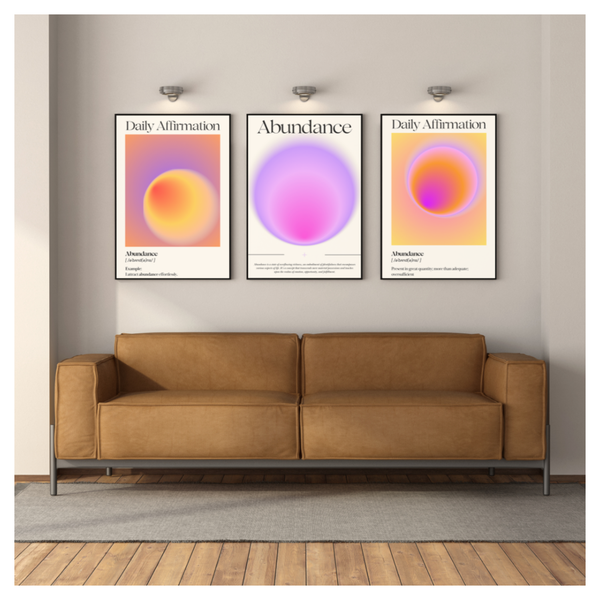 Abundance Daily Affirmations Wall Art Posters