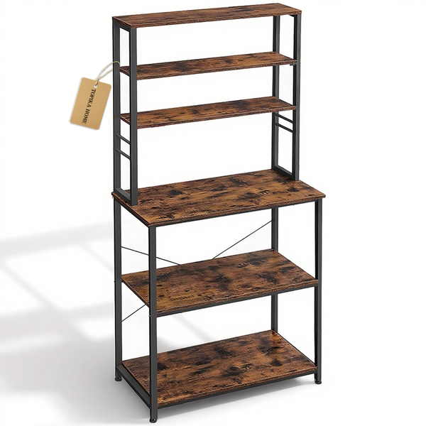Topika - Kitchen Storage Rack,6-Tier Microwave Racks Stand with Shelves