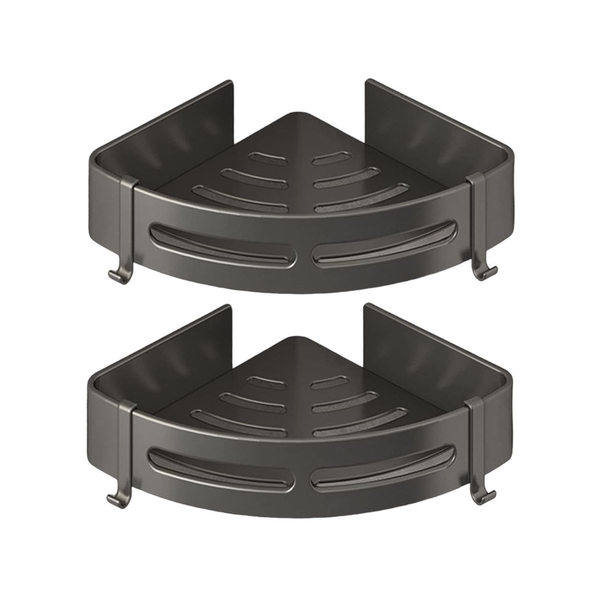 YS Triangular 2 Pack Bathroom Corner Shelve Mount
