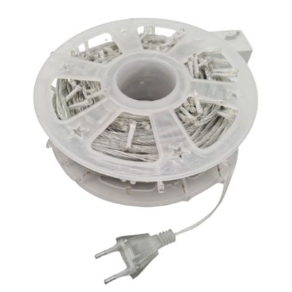 ZYF-D205 100M Pink 9V Fairy Light On White Cable With 8 Modes