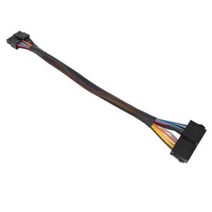 24 Pin to 14 Pin ATX PSU Main Power Adapter Braided Sleeved Cable