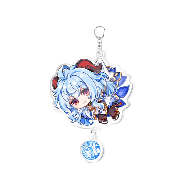 Ganyu Character Keyring &amp; Bag Ring - Cute Cartoon Keychain