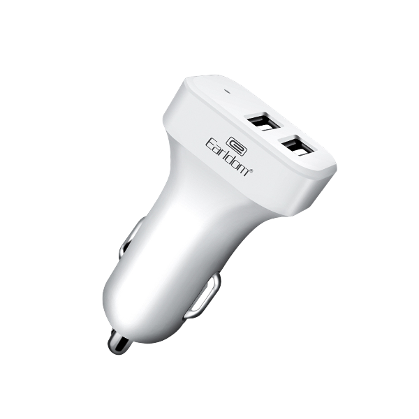 Earldom - ES-131 - 2 USB Car Charger - White