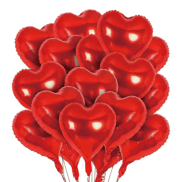 18 Inch Aluminum Foil Love Balloon, Valentine's Day Balloon Set -30 Pieces