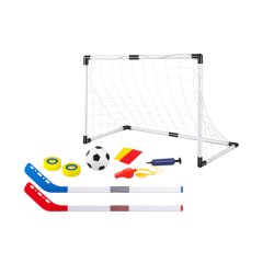 90 cm Soccer and Hockey Play Set - Dual-Sport Kids Sports Game