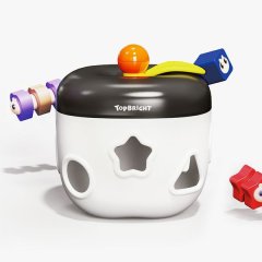 TopBright - Apple Shape Sorter with Wooden Blocks - 8pcs