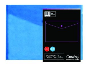 Croxley Foolscap Document Envelope - Blue - 12 Pack