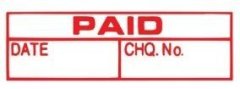 X Stamper Self Inking Red Stamp - Paid with Date Line