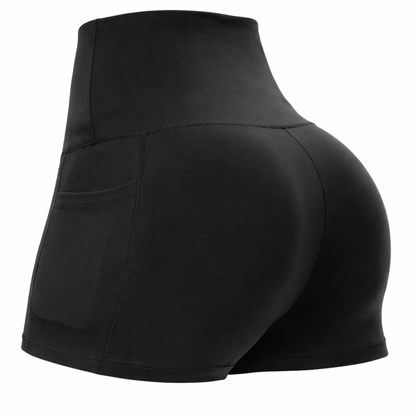 QYNIAL Biker Shorts Women with Pockets - High Waisted Workout Yoga Shorts