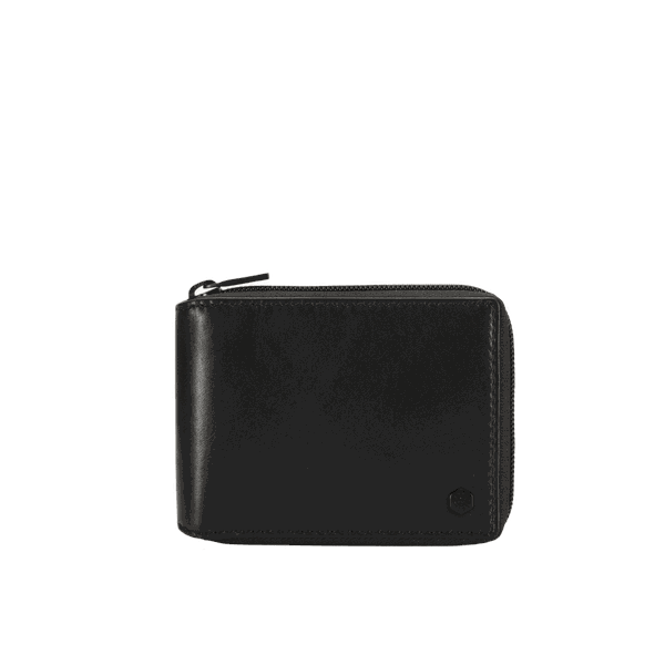 Jekyll and Hide Large Zip Around Wallet With Coin, Black