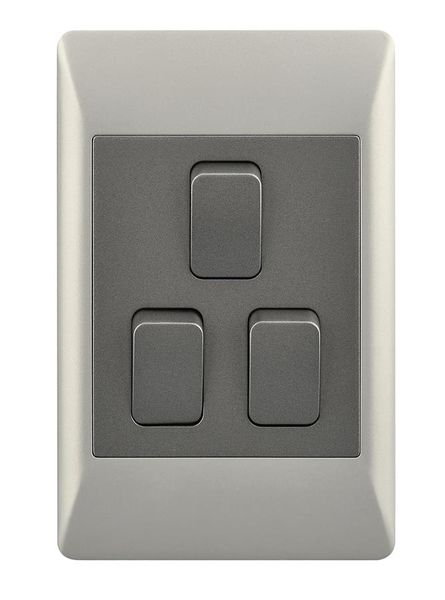 3 Lever 1 Way Light Switch for 2 X 4 Electrical Box