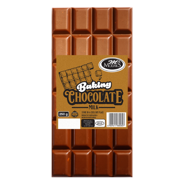 Brown Milk Melting Baking Chocolate 4 x 250 g Slabs - Modaks