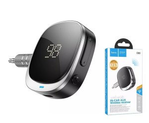 Hoco E80 Wireless Car AUX Receiver &amp; Transmitter 3.5mm Hands-Free Audio