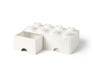 LEGO Brick Drawer 8 Knob (50cm) - White