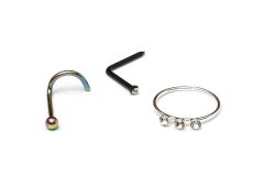 Fabulae Set of 3 Nose Ring Piercing, Chloe