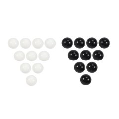 Marbles Glass Decoration Color Nuggets Toy Black White - 16mm, 20 Piece