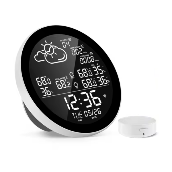 NEPZ Smart Weather Station - Tuya Wi-Fi and BLE Clock + 1 Sensor