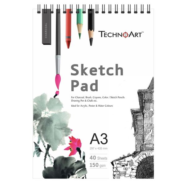 TechnoArt Wiro Sketch Pad - A3 150gsm, 40 sheets