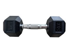 AFRI101 Hex Rubber Coated Dumbbell (Single)
