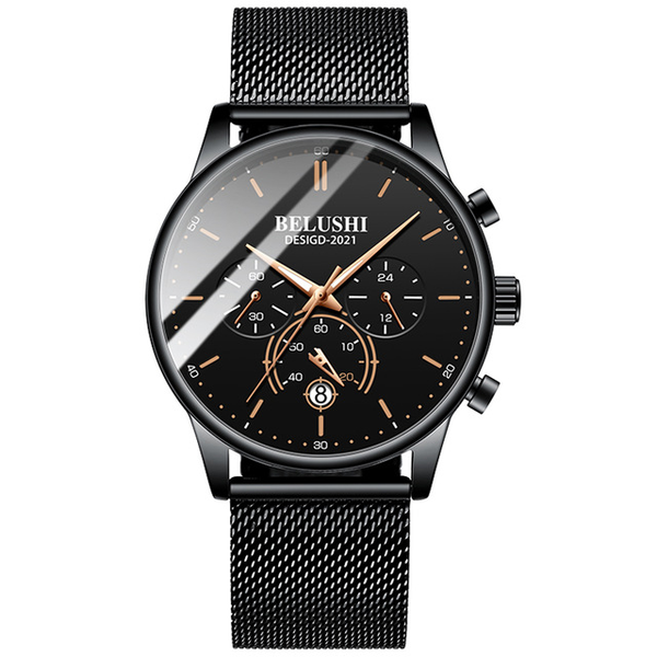 Belushi Black Quartz Watch for Men