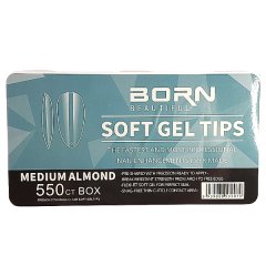 Soft Gel Tips – Full Cover Medium Almond – 550 Piece - Nails by Nicole