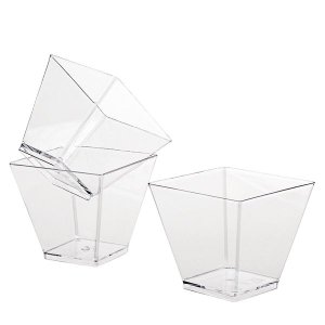 JOY 2 U 210ml Disposable Plastic Mousse Ice Cream Pudding Cups 40 Piece