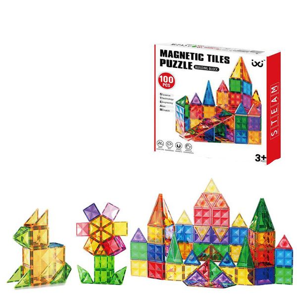Magnetic Sheet Assembling Building Blocks Children's Toys - 100 Pieces