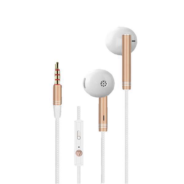 KIN K98 Metal Shell Bass Earphone with Mic - Gold