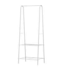 Clothing Rack With 2 Storage Shelves