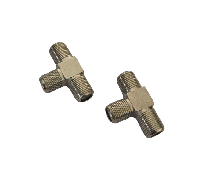 SiRCONY F-Type Coax Connector 3 way (2 PACK)