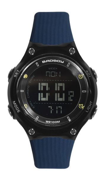 Bad Boy 100M-WR Digital Watch - Black/Blue