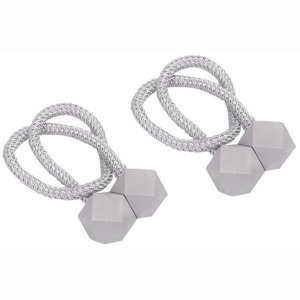 Magnetic Curtain Rope Tieback - Grey - Qty 2