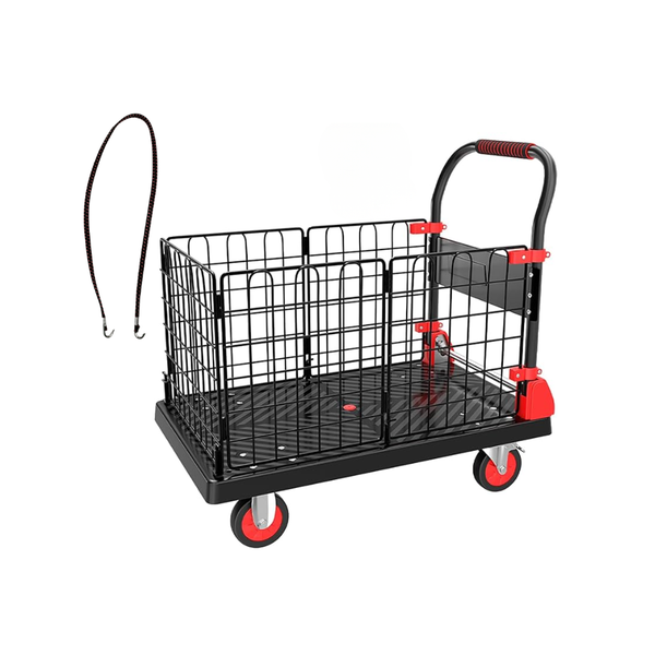Bestby -250kg Heavy-Duty Foldable Trolley Cart with 360 Rotating Wheels
