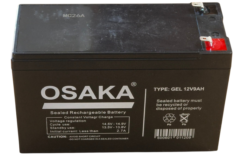OSAKA 12V 9Ah Solar Gel Battery-Rechargeable